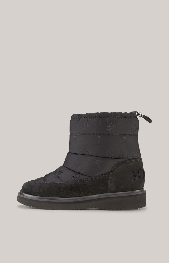 Snow Boots Decoro Tessuto Telos in Schwarz