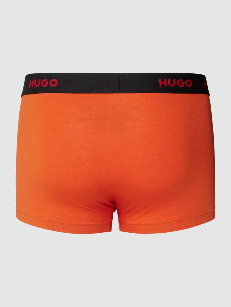 Trunks mit elastischem Bund im 3er-Pack in orange
