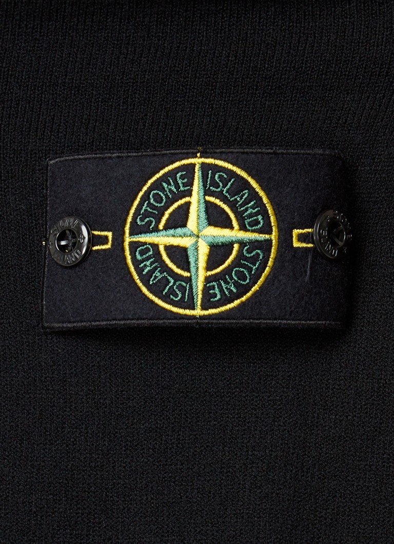 Vestă Stone Island 503A1 Premium din lână tricotată cu logo