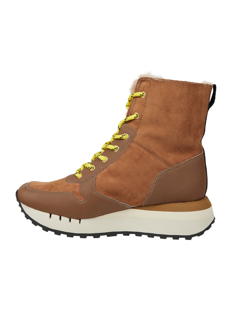 Boots mit Shearling-Futter Modell 'Charley' in cognac
