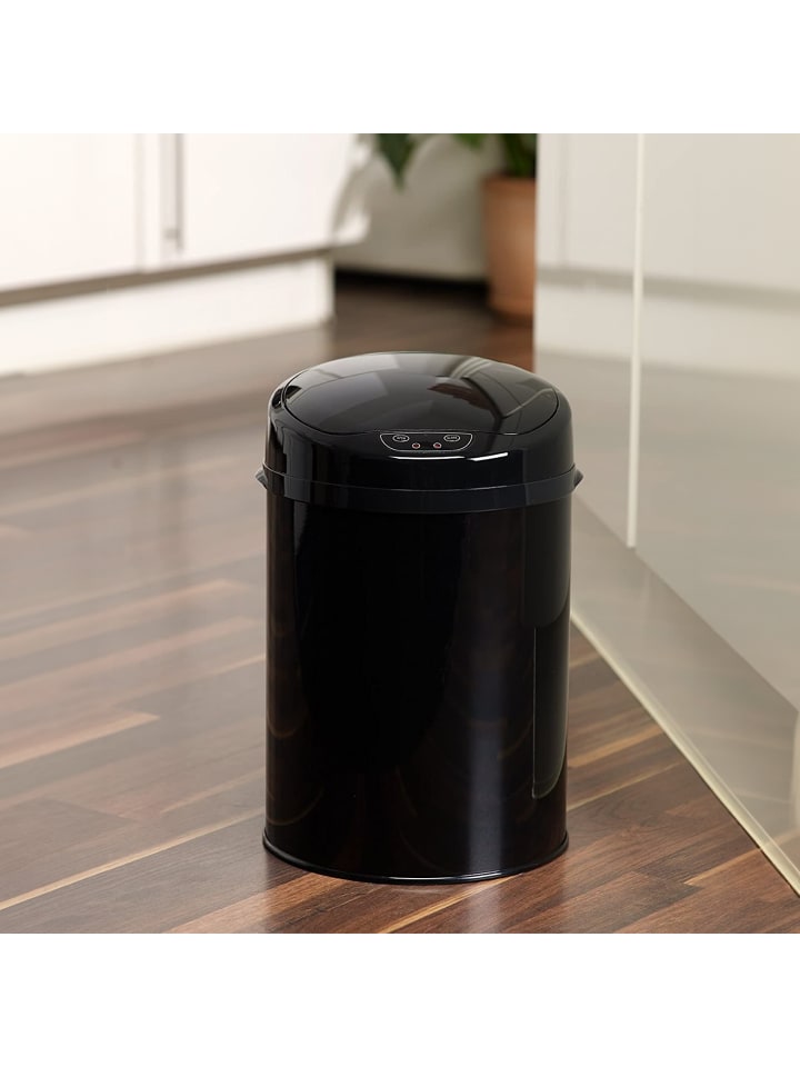 Echtwerk Edelstahl Badabfalleimer mit Sensor 9 l in Schwarz günstig kaufen onesize