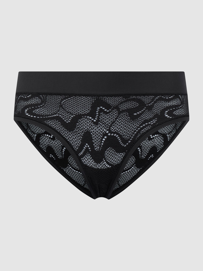 Hipster aus Spitze in schwarz