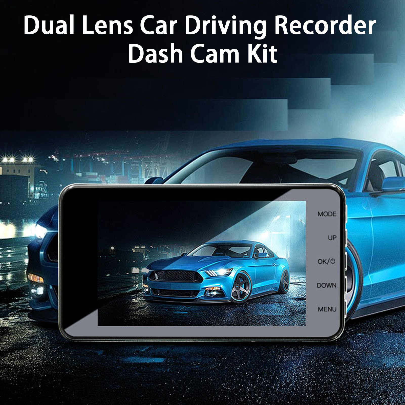 farfi 4 Zoll Dashcam Autokamera Nachtsicht,Full HD 1080P, 170 ° Weitwinkel Dashcam