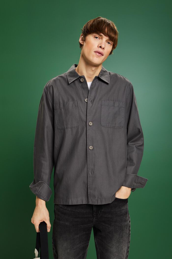 Button-Down-Hemd aus Twill