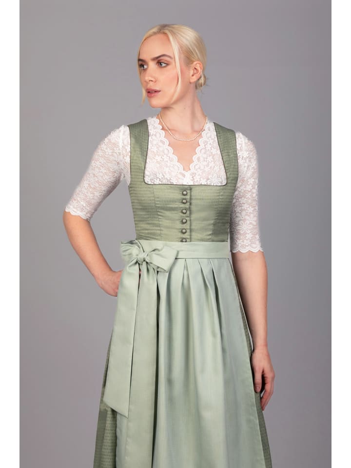 Edelnice Midi Dirndl Ina in grün günstig kaufen