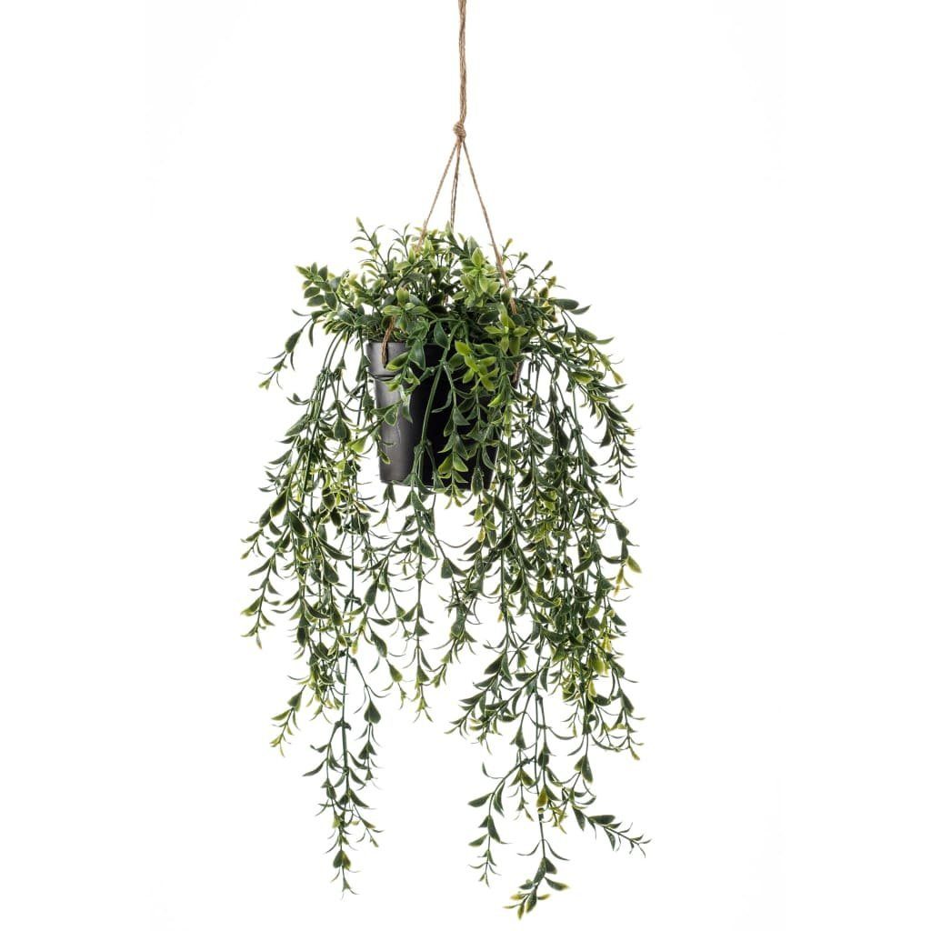 Kunstrasen Kunstpflanze Buchsbaum Hängend in Topf 50 cm, Emerald, Höhe: 50 mm