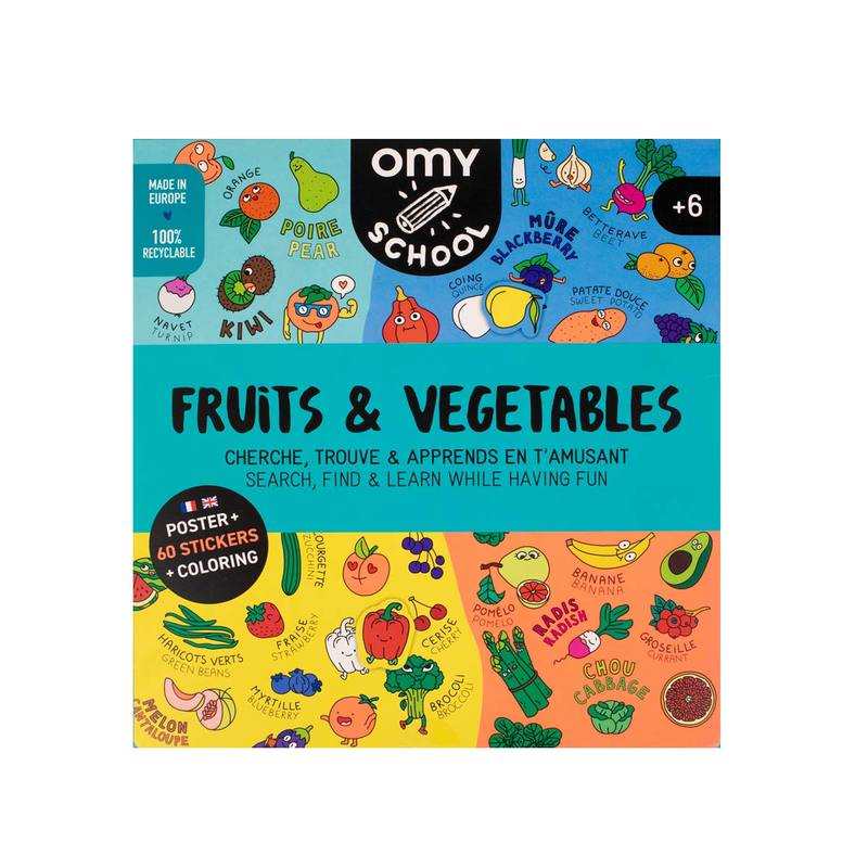 Coffret Fruits & Vegetables j'apprends en m'amusant - OMY