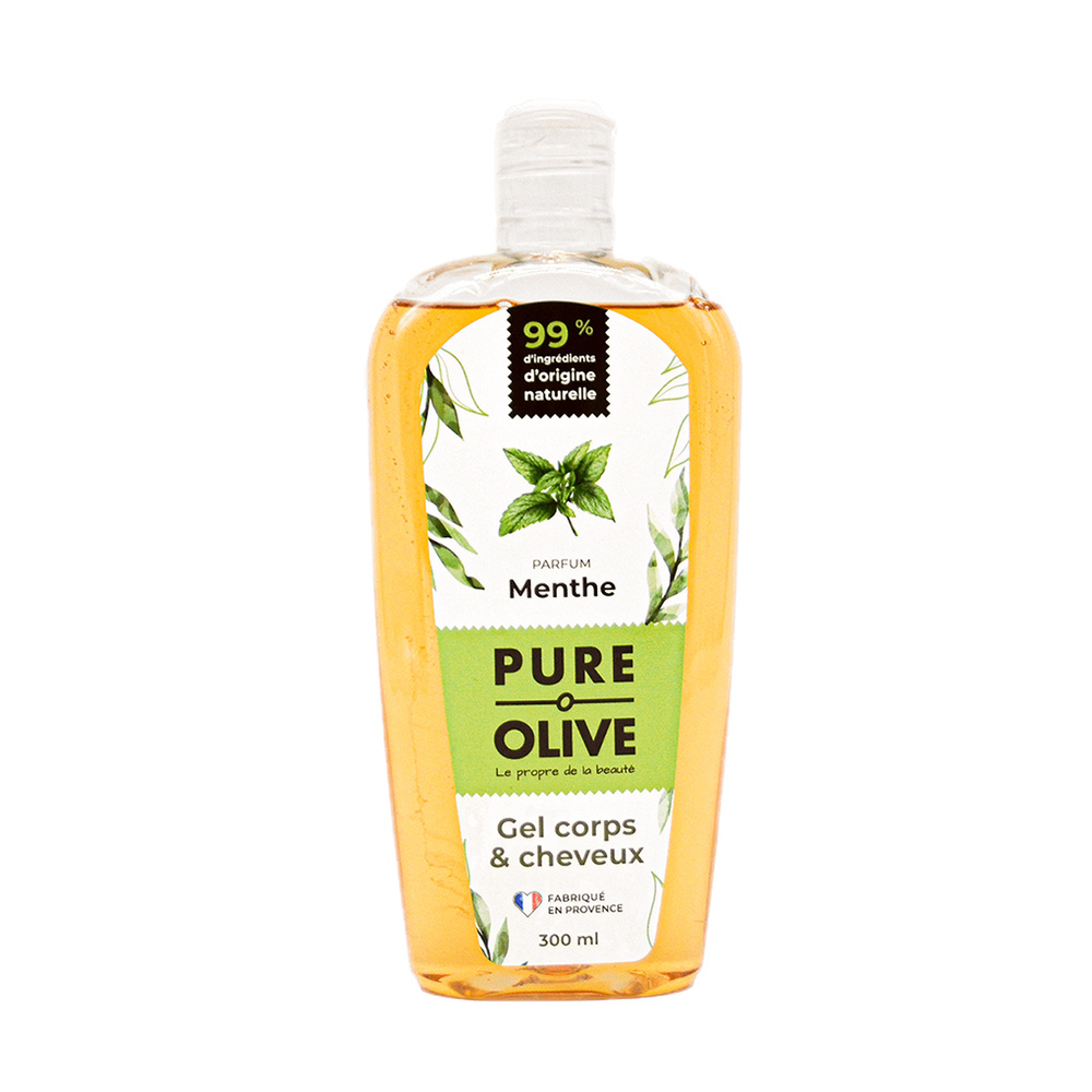 pure olive Gel corps et cheveux parfum menthe Gel corps et cheveux