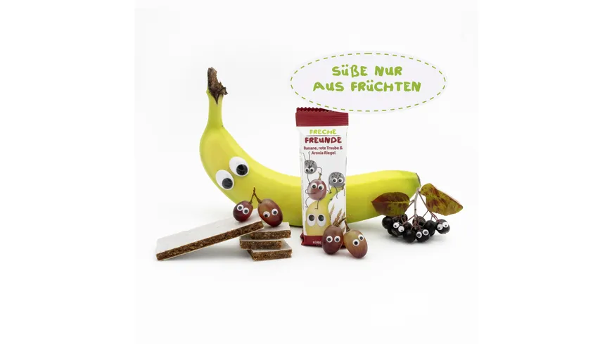 Freche Freunde Bio Getreideriegel Rote Traube, Aronia & Banane 4er-Pack 92 g