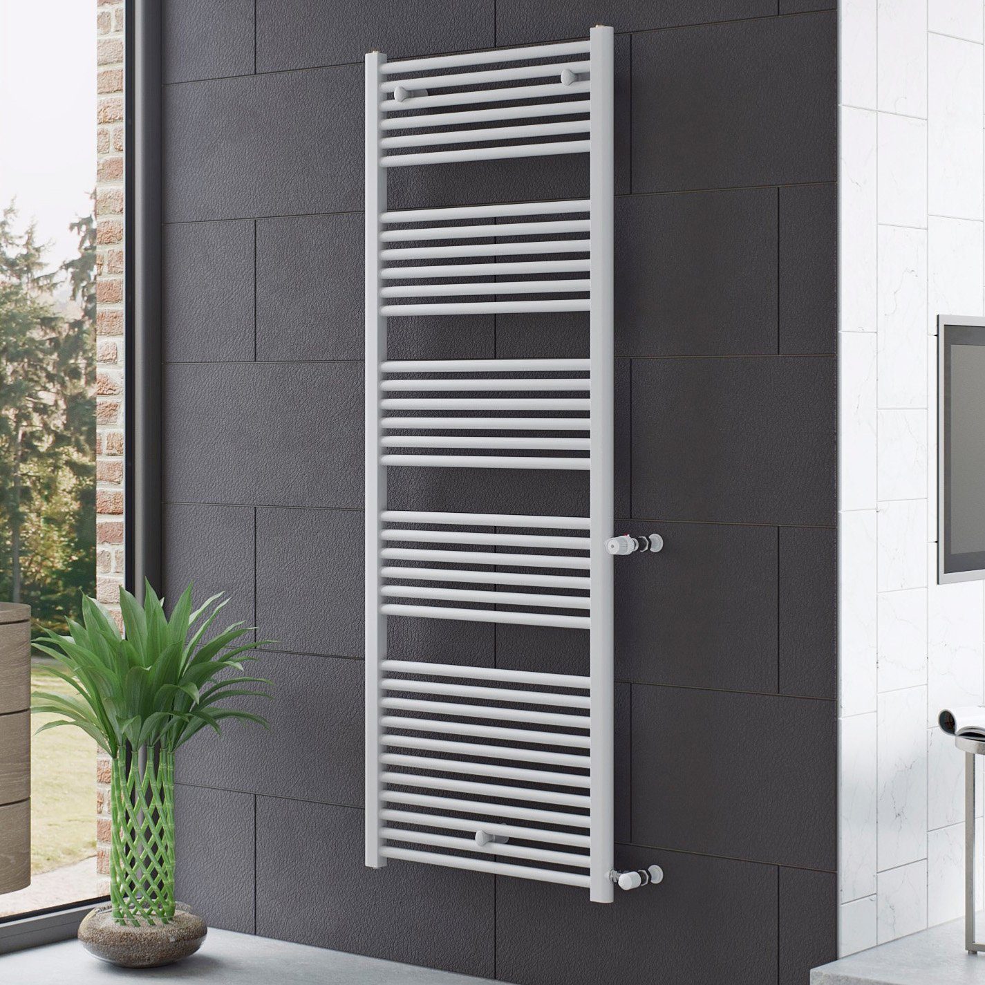 Ximax Badheizkörper Hektor SA 1616 mm x 600 mm, 904 Watt, Seitenanschluss, weiß