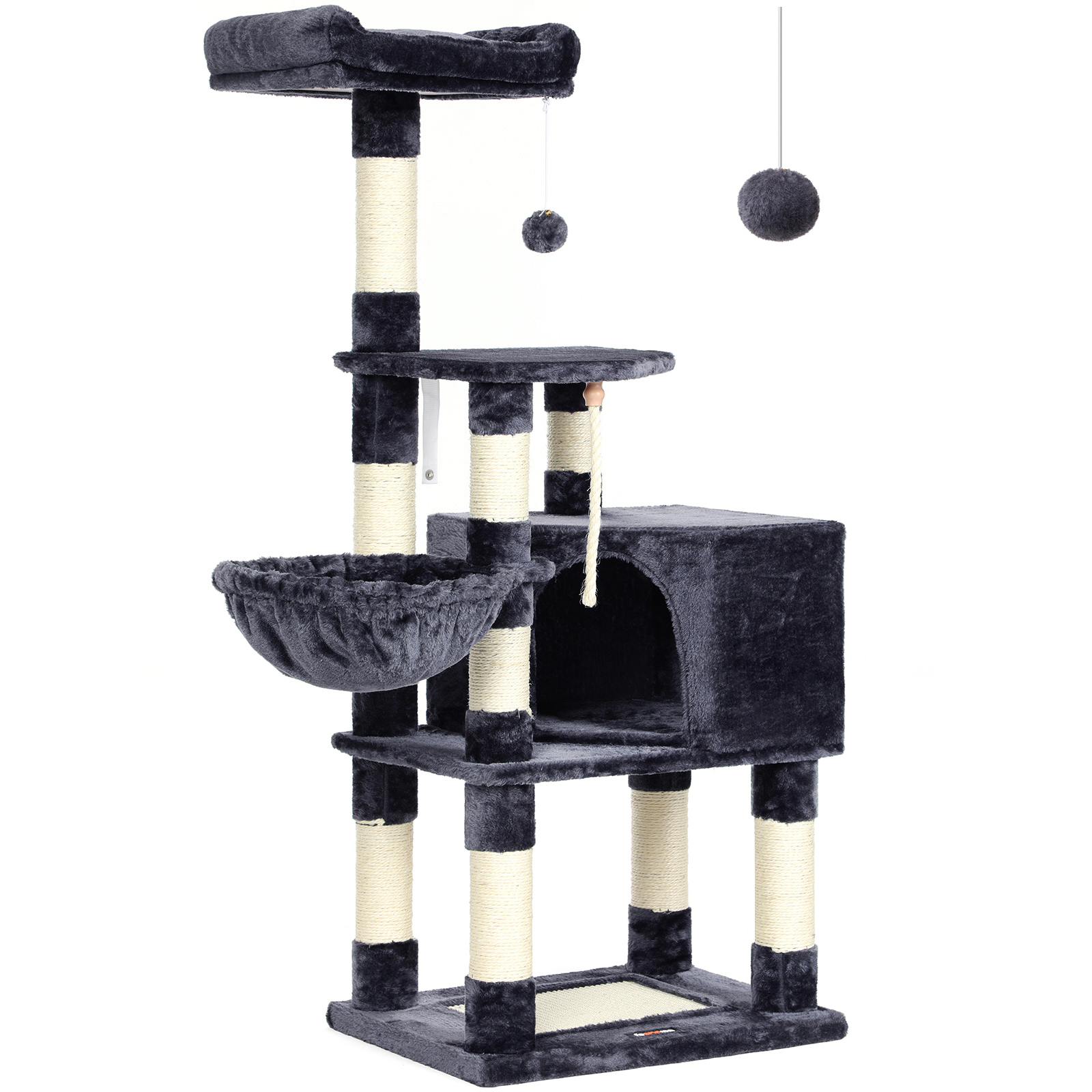 FEANDREA Kratzbäume FEANDREA Kletterbaum 138cm Rauchgrau dunkelgrau