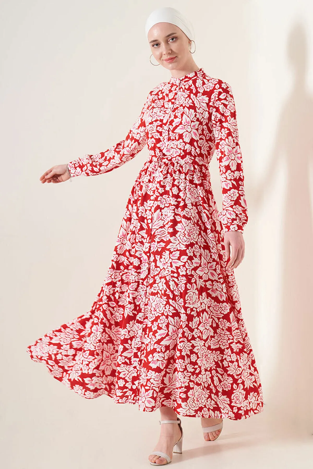 Bigdart  2144 Kleid mit gemustertem Kragen