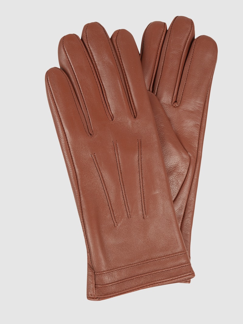 Handschuhe aus Leder in hellbraun