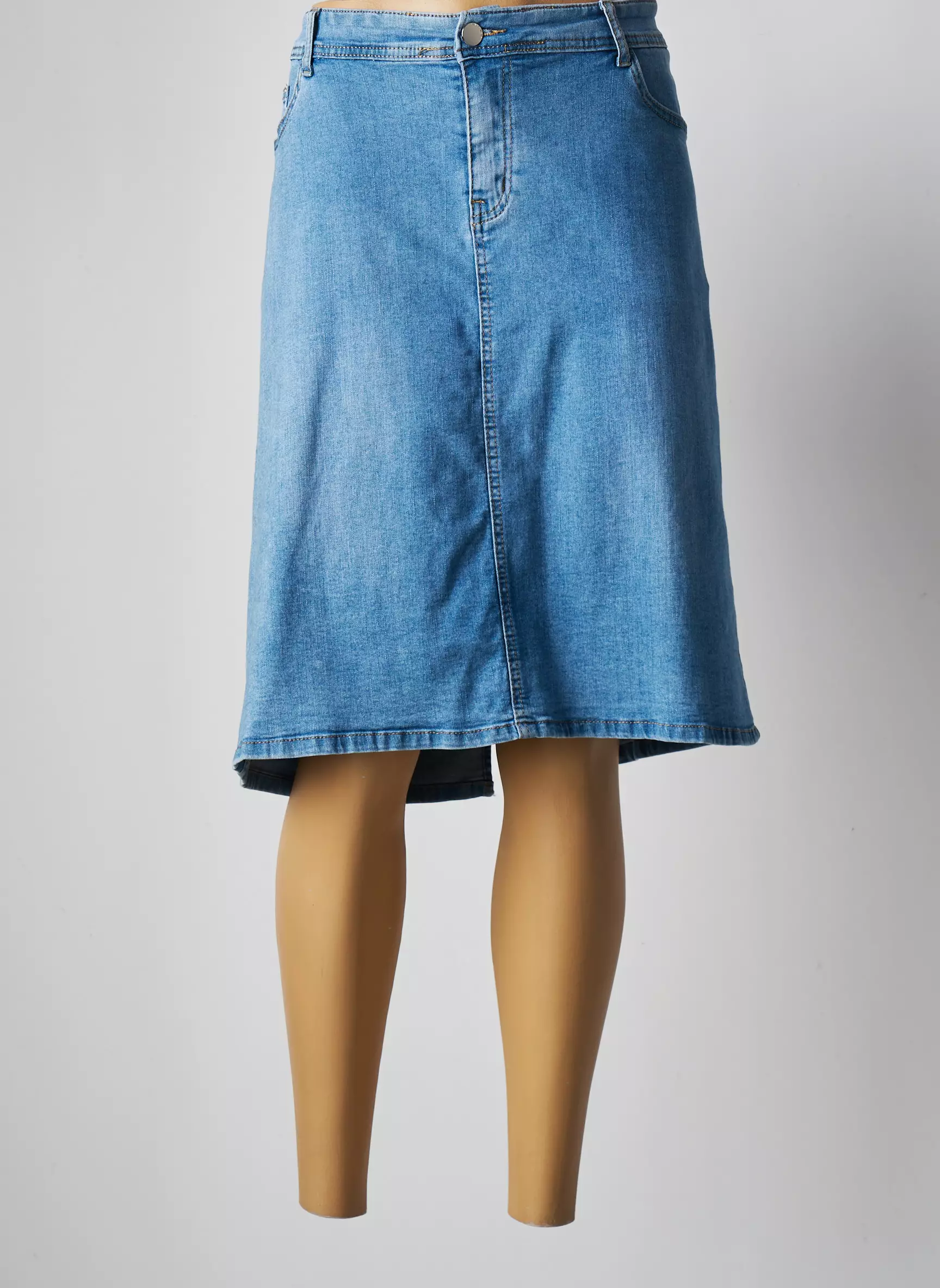 Voggo Jupes Mi Longues Femme couleur bleu
