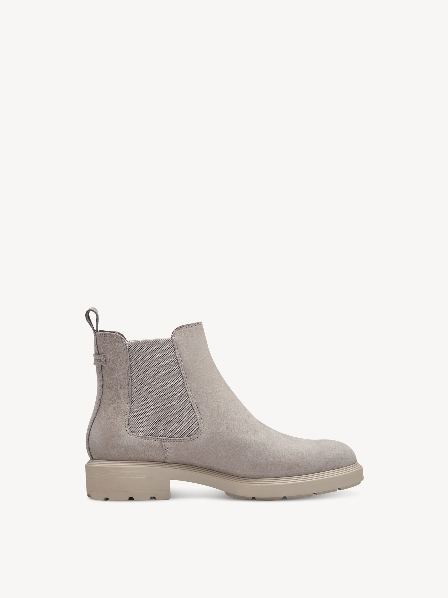 Bottine Chelsea en cuir - beige