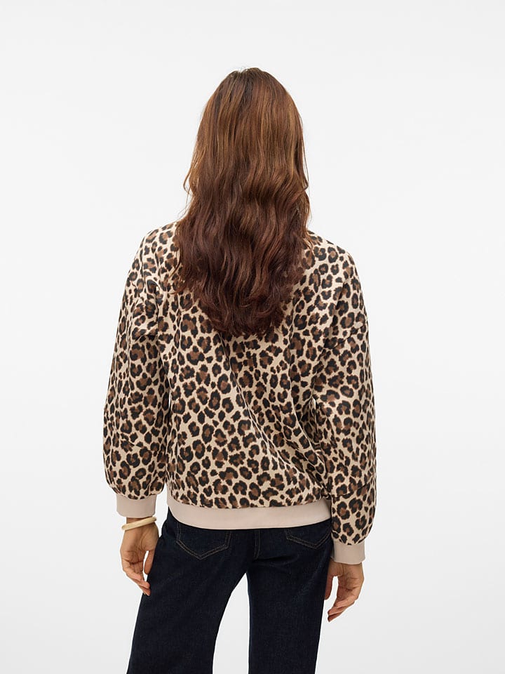 Vero Moda Sweatshirt in Beige/ Schwarz günstig kaufen