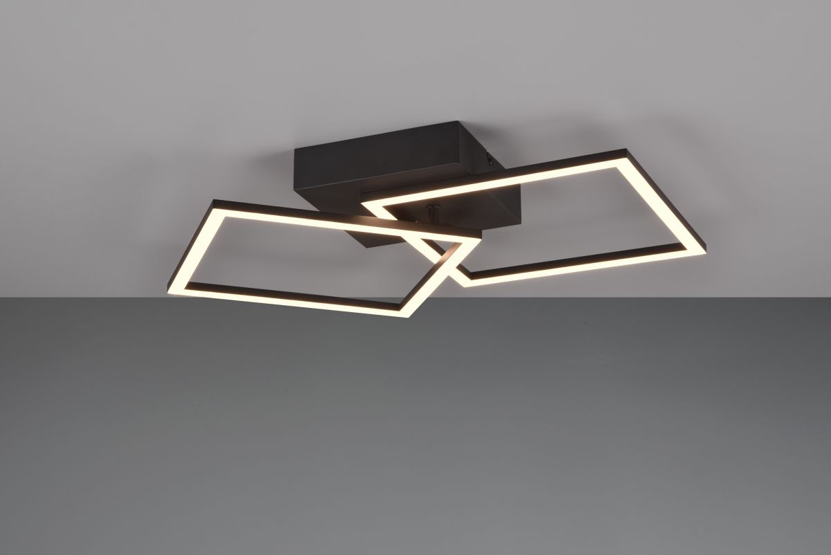 Reality Leuchten LED Deckenleuchte Trail Schwarz 45 cm