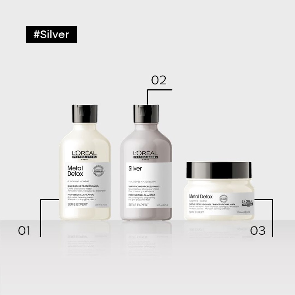 L'Oréal Professionnel Série Expert Silver Shampoing pour cheveux gris et blancs