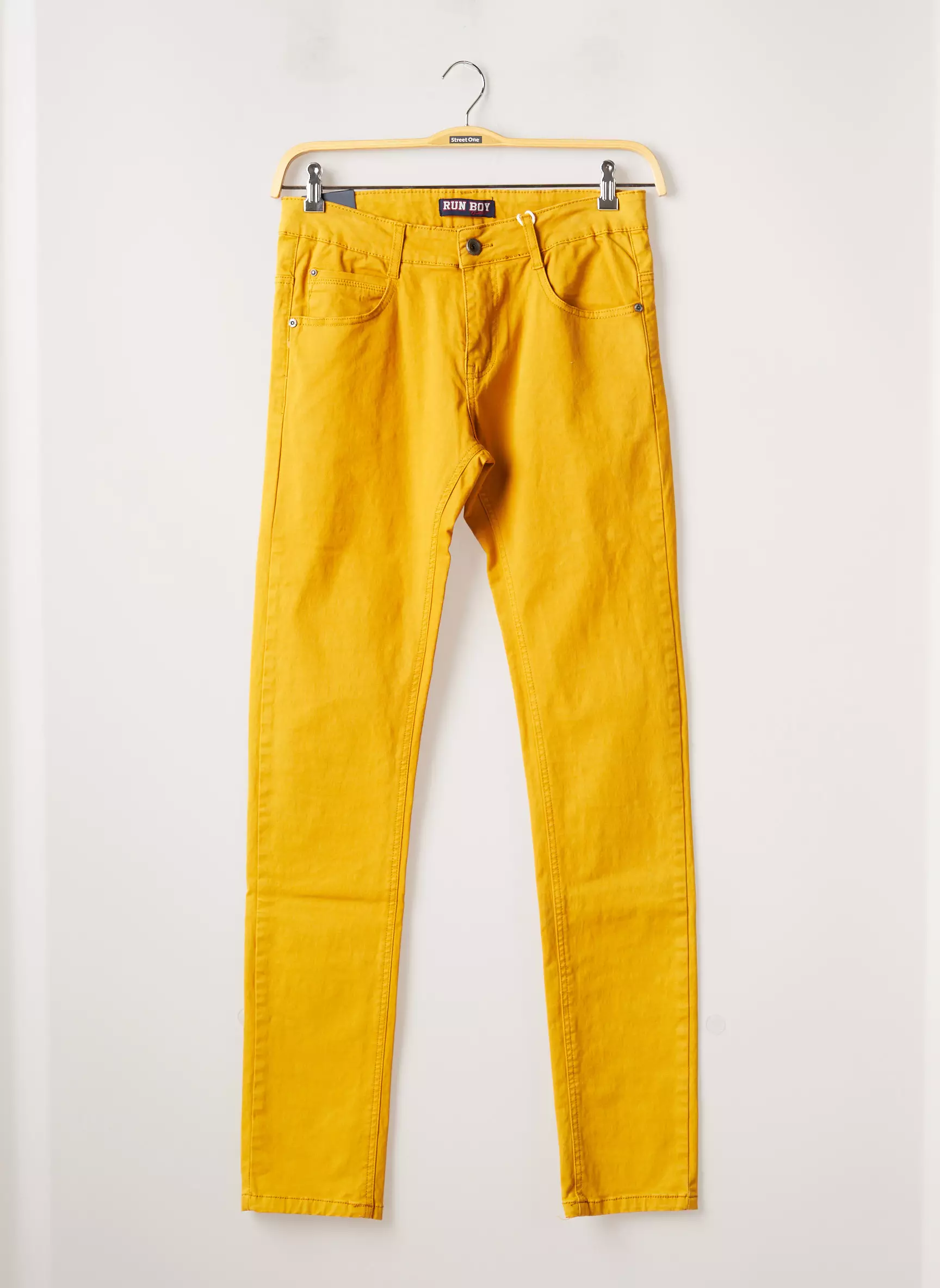 Run Boy Jeans Pantalons Slim Garcon couleur jaune
