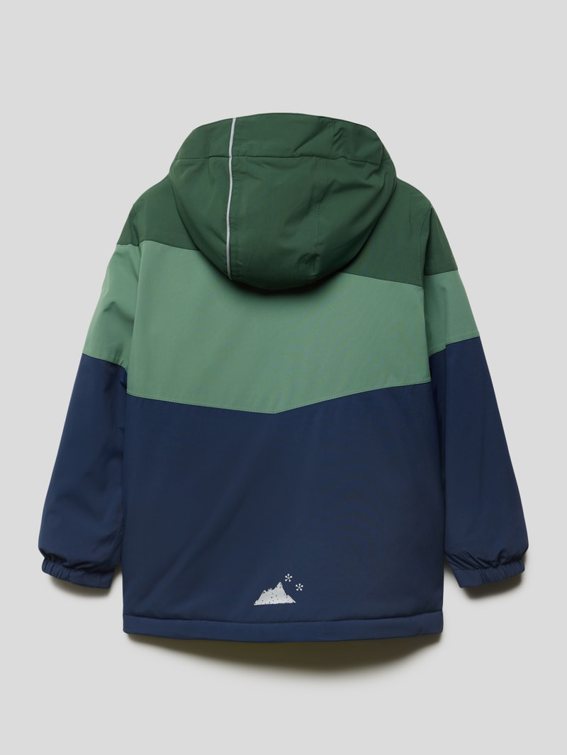 Funktionsjacke mit Label-Patch in olivgrün