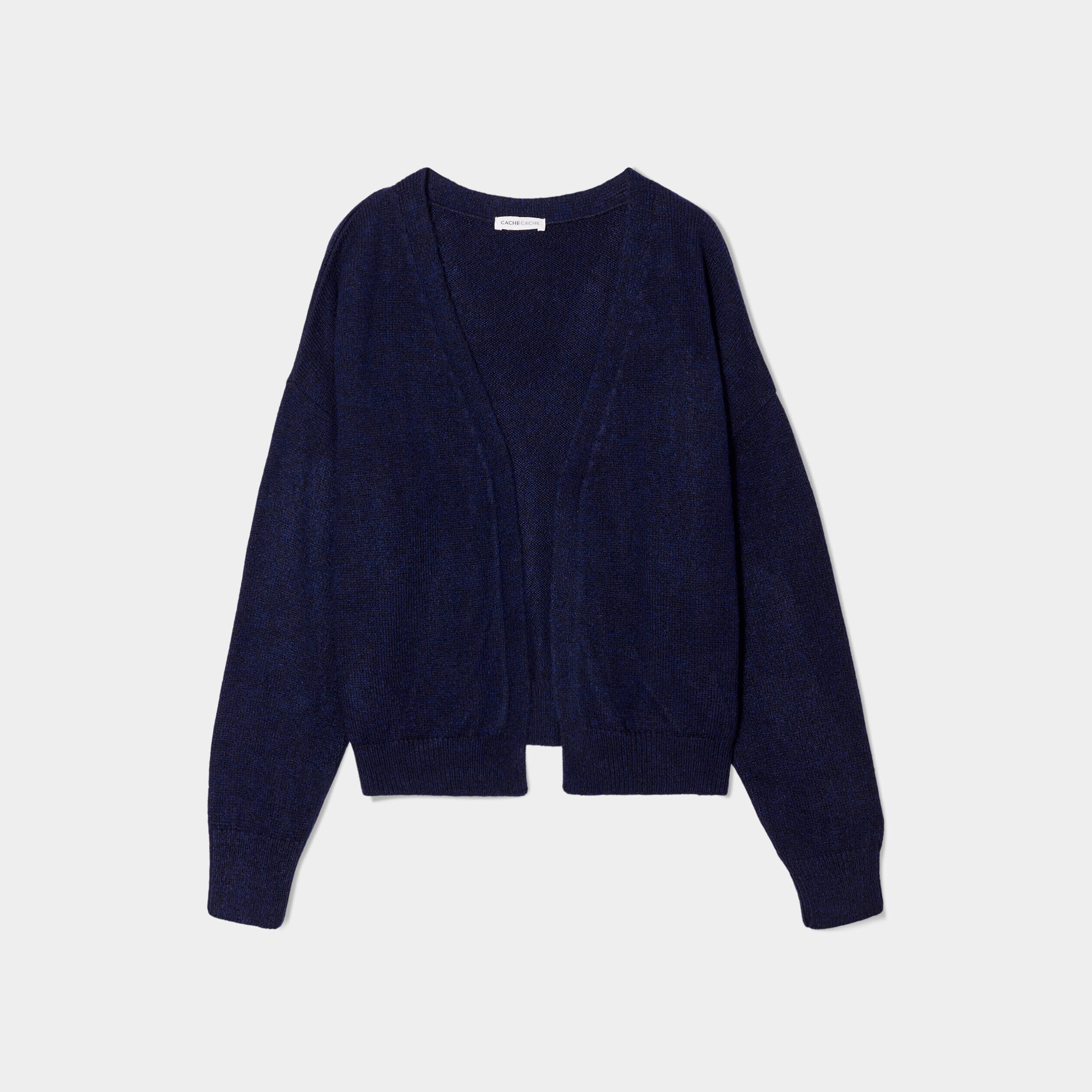 Gilet manches longues bleu marine femme | Cache Cache