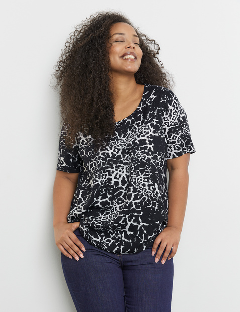 Blusenshirt mit kurzem Arm