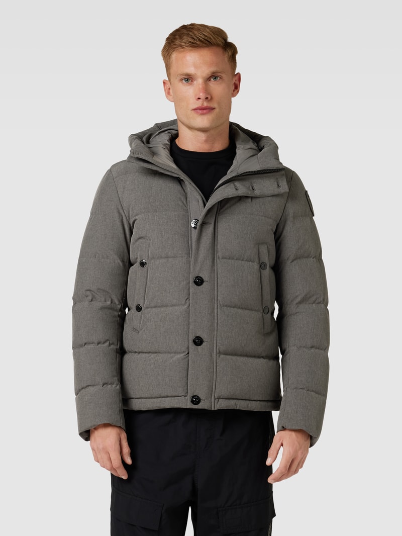 Daunenjacke mit Kapuze in anthrazit
