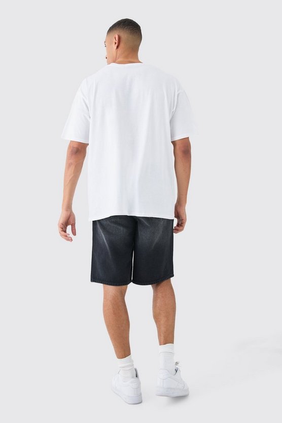 Oversize T-Shirt mit Disco Astronaut Print