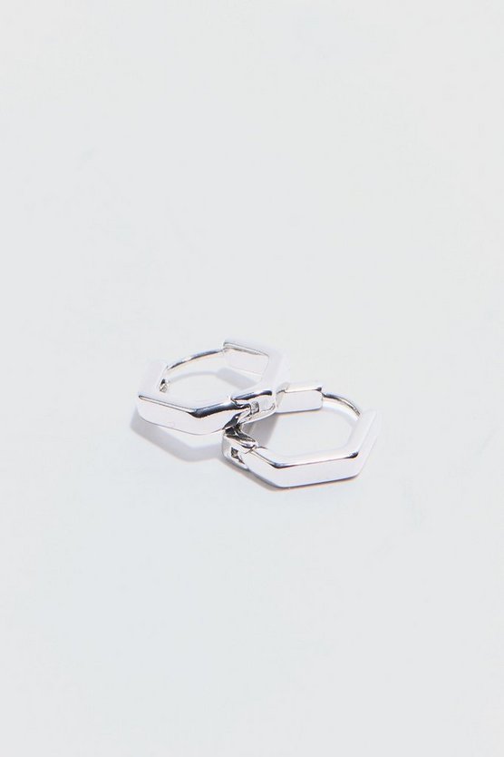 15mm Metall-Creolen in Silber