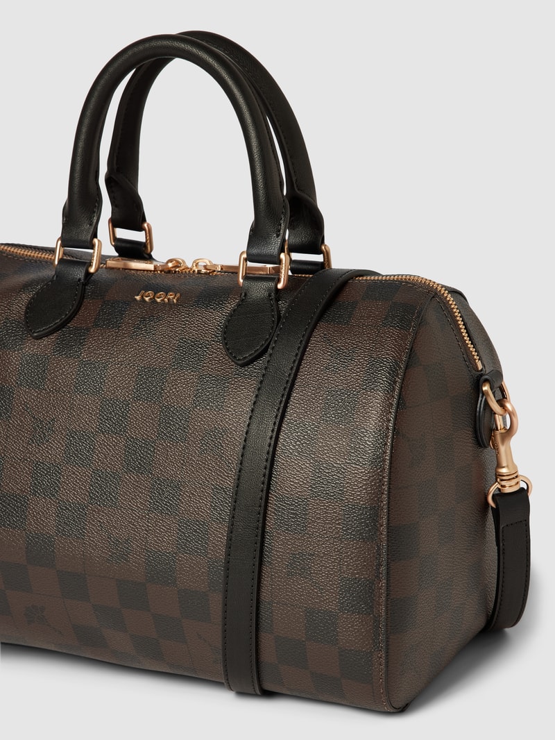 Duffle Bag mit Allover-Muster in dunkelbraun