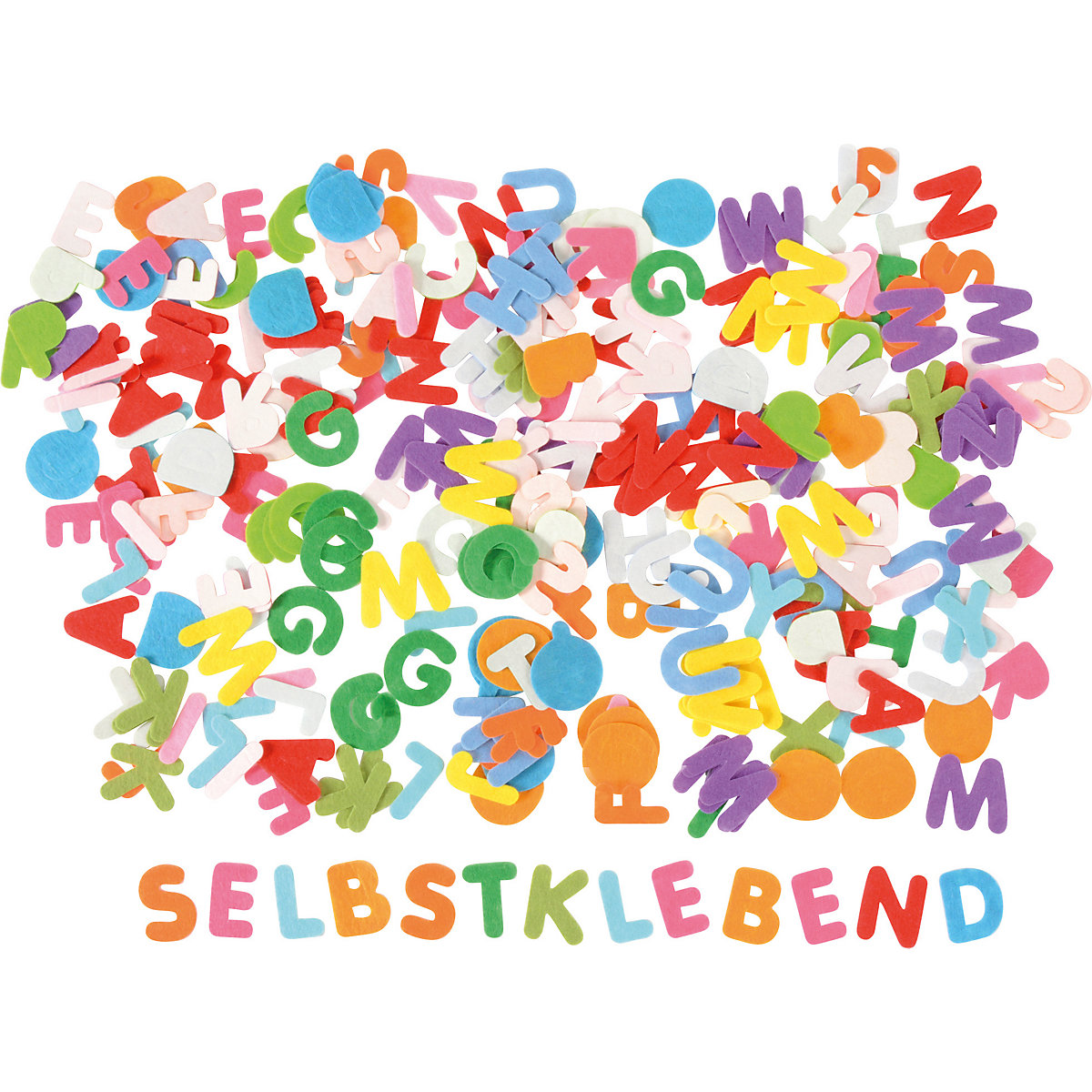 Filzbuchstaben selbstklebend 3 cm, 300 Stück