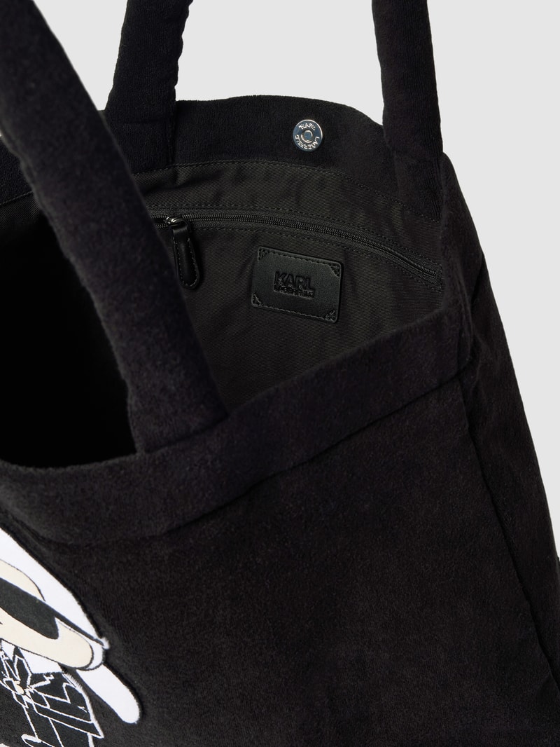 Shopper mit Motiv-Applikation Modell 'k/ikonik 2.0' in schwarz