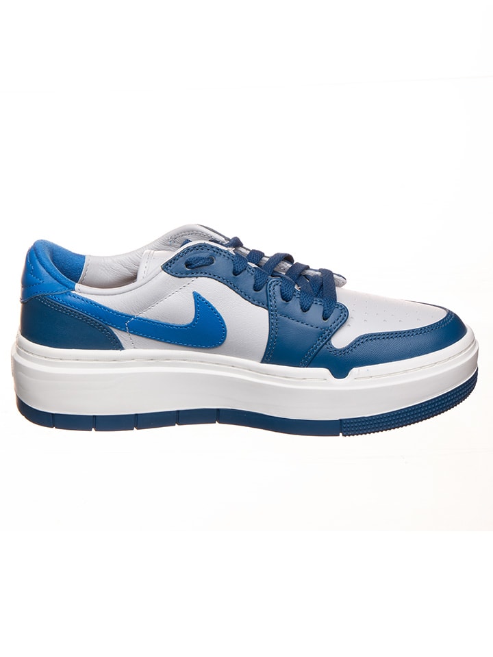 Air Jordan Leder-Sneaker ''1 Elevate Low'' in Weiß/ Blau günstig kaufen