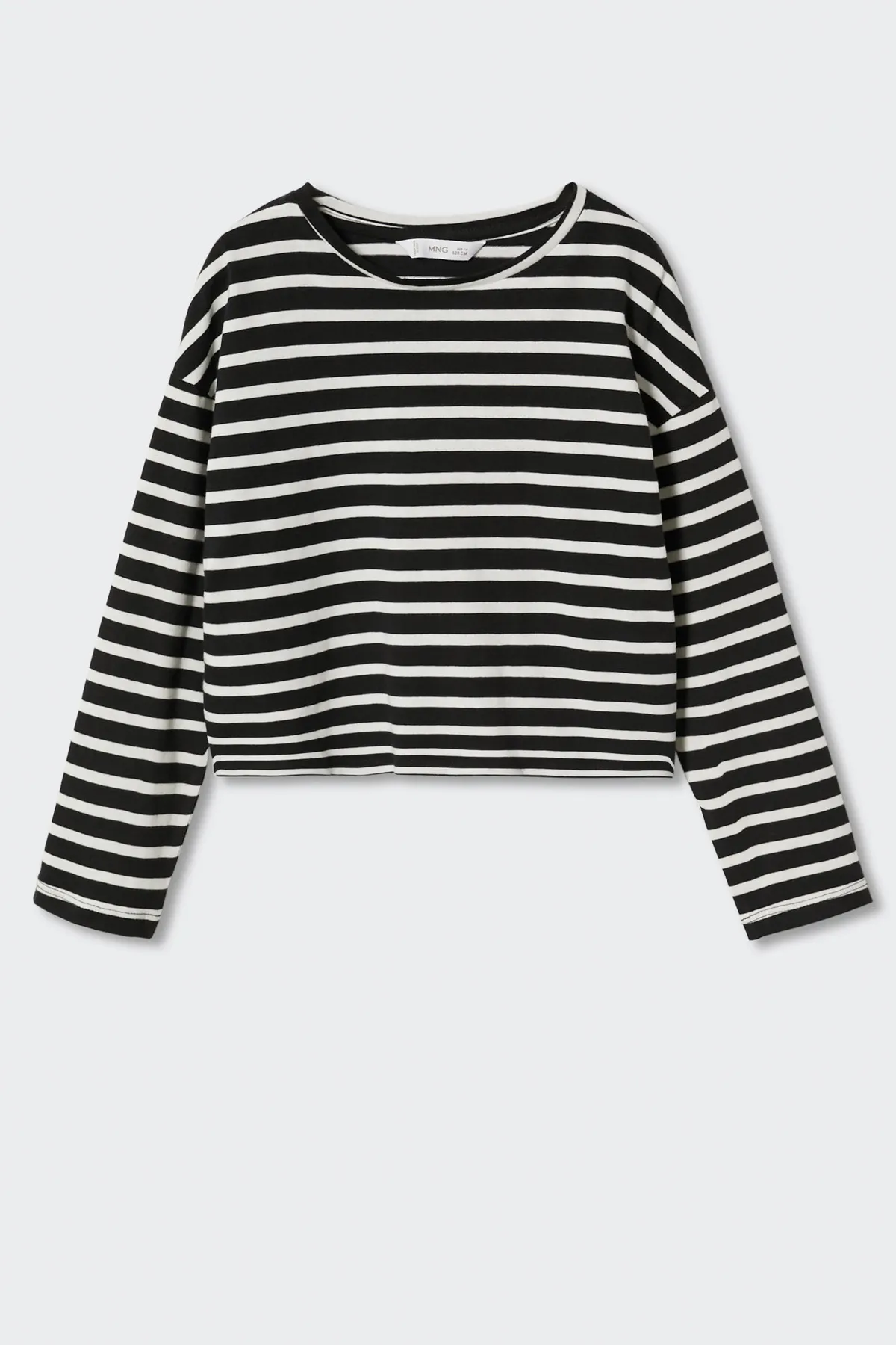 MANGO Kids  Schwarzes Damen-T-Shirt 37004394