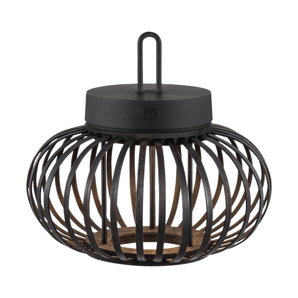 LED-Akku-Tisch- und Bodenleuchte Korga, schwarz, ⌀ 25 cm