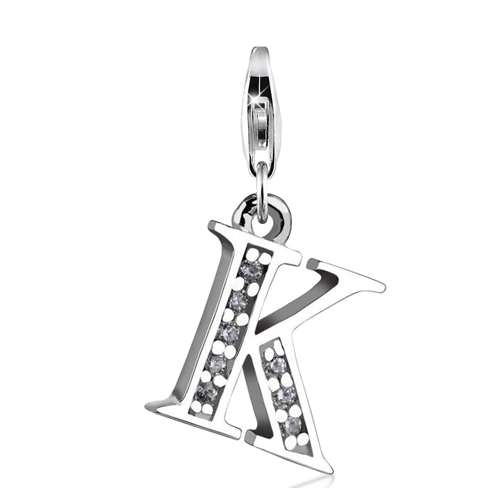 Nenalina Nenalina Amulette Charm lettre Pendentif individuel et personnalisé en argent 925 Pendentif