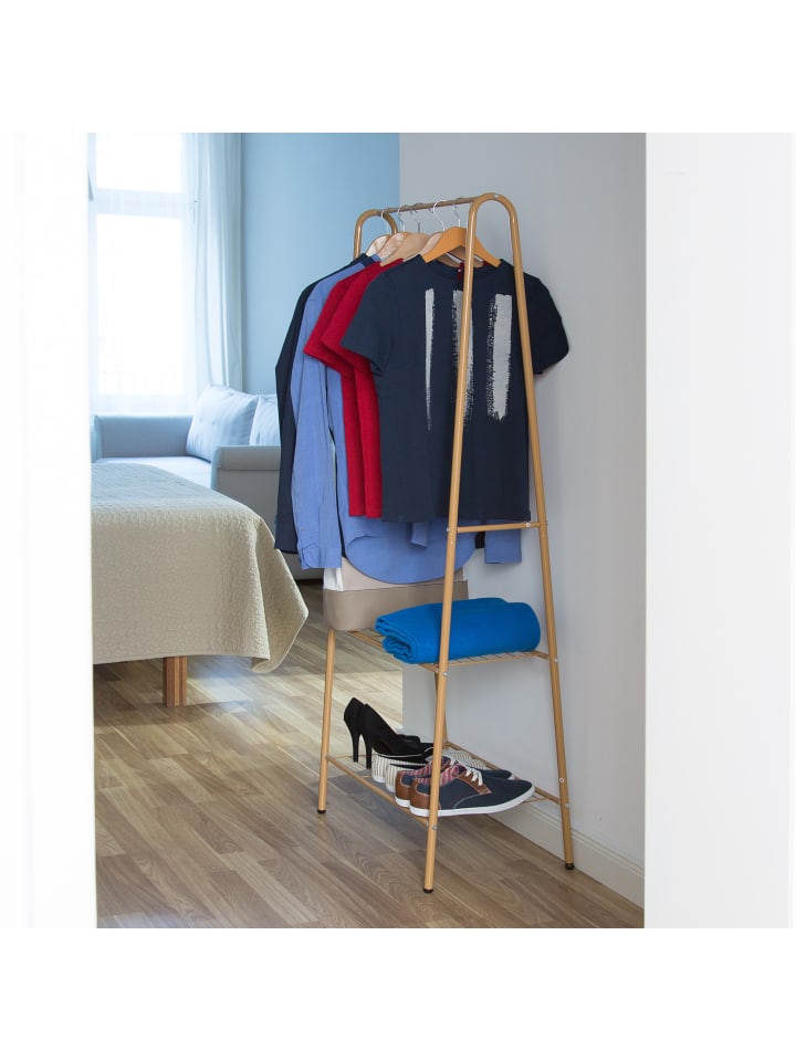 relaxdays Kleiderständer in Honigbraun - (B)61,5 x (H)160 x (T)38 cm günstig kaufen onesize