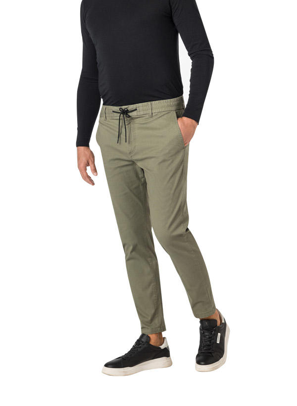 BOSS Orange, Chino, Baumwolle, olivgrün