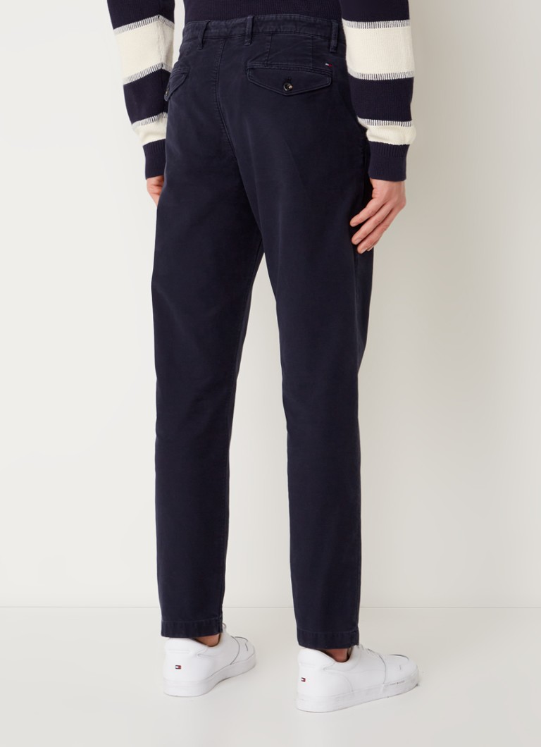 Pantaloni chino Tommy Hilfiger Harlem Slim Fit din gabardină cu buzunare laterale