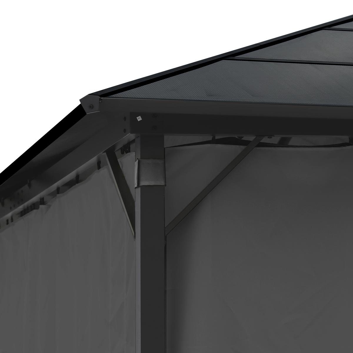BRAST Pavillon Premium Aluminium Größen 3x4m 3,6x4,8m Moskitonetz, LED TÜV geprüft wasserdicht UV-Schutz festes Dach