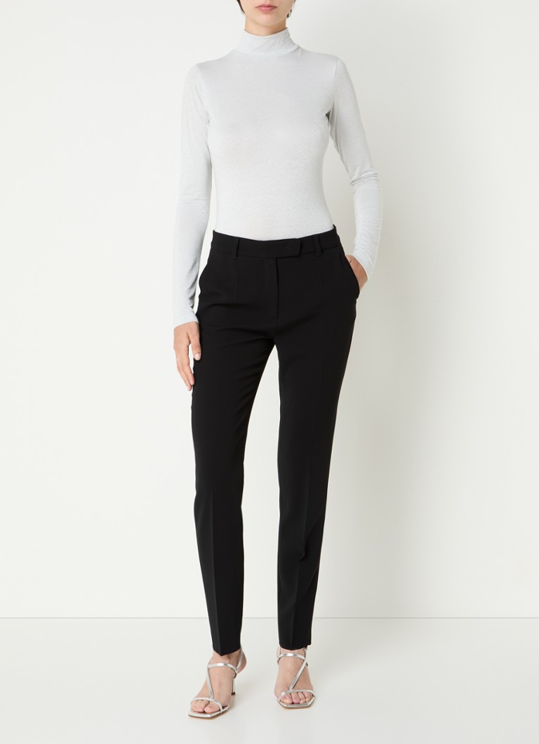 Pulover cu guler înalt Delaina din lurex de la HUGO BOSS