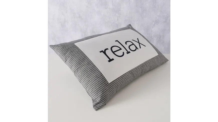 Boltze Kissen Relaxa Cremeweiß, Schwarz
