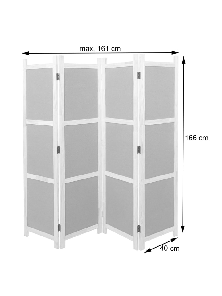 MCW Paravant G52, Braun, 4 Panele 166x160cm günstig kaufen onesize