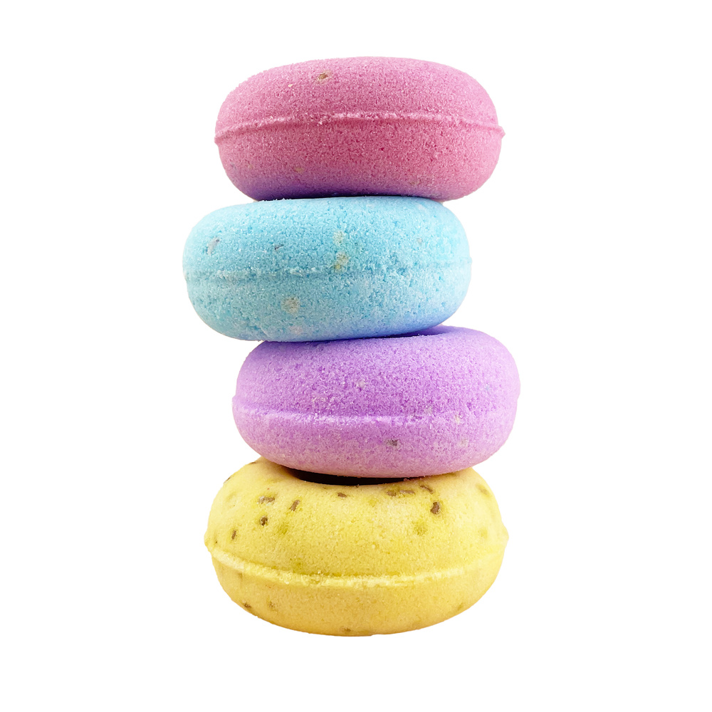 Inuwet Coffret de 4 donuts de bain Donuts de bain effervescents