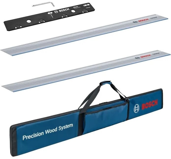 Set profesional Bosch Blue Accessories 0615990M8Z FSN 1400 - 2 x șină de ghidare 1400 mm + geantă + cuplaj