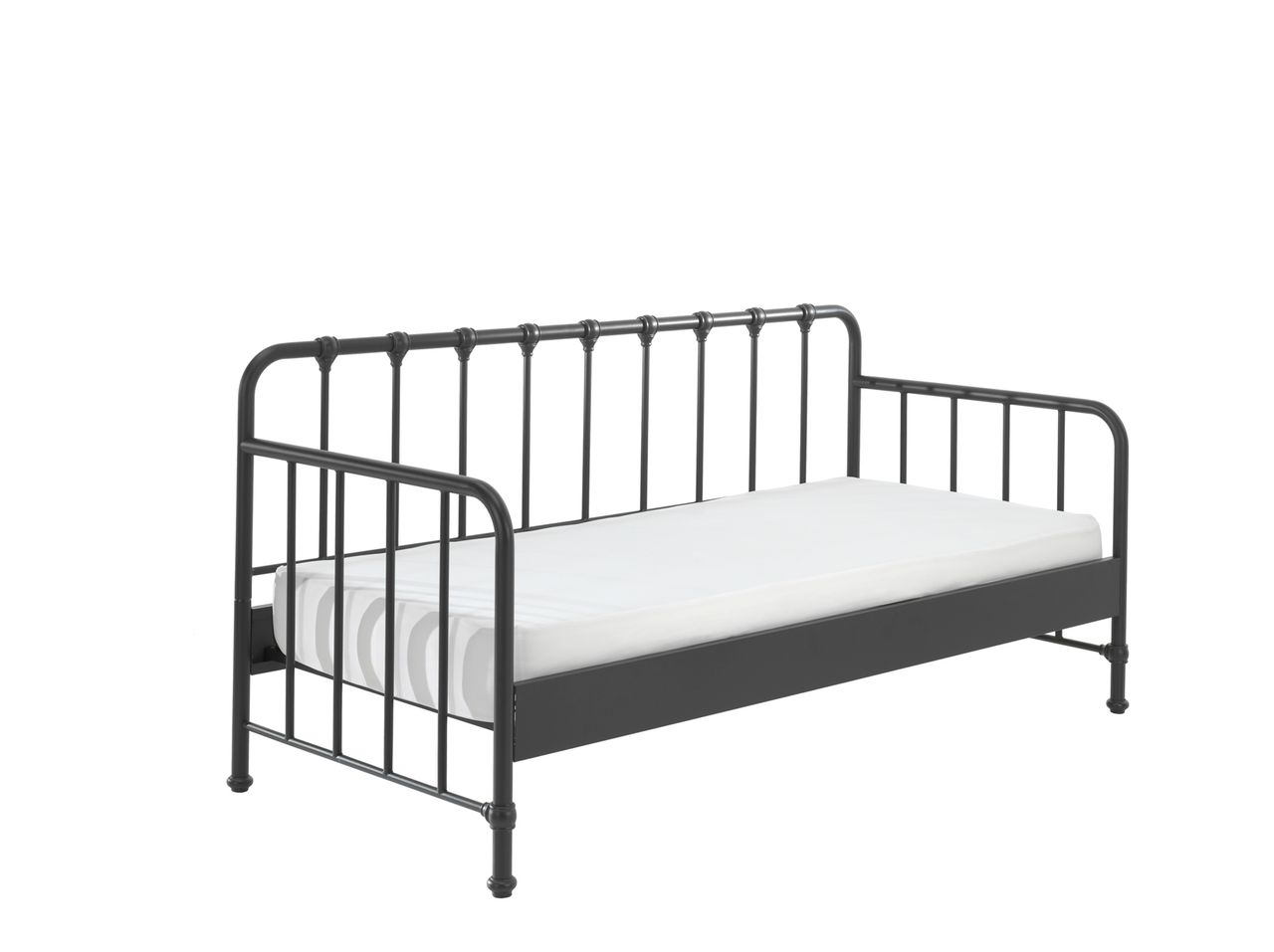VIPACK BRONXX Daybett mit Liegefläche 90 x 200 cm Schwarz matt