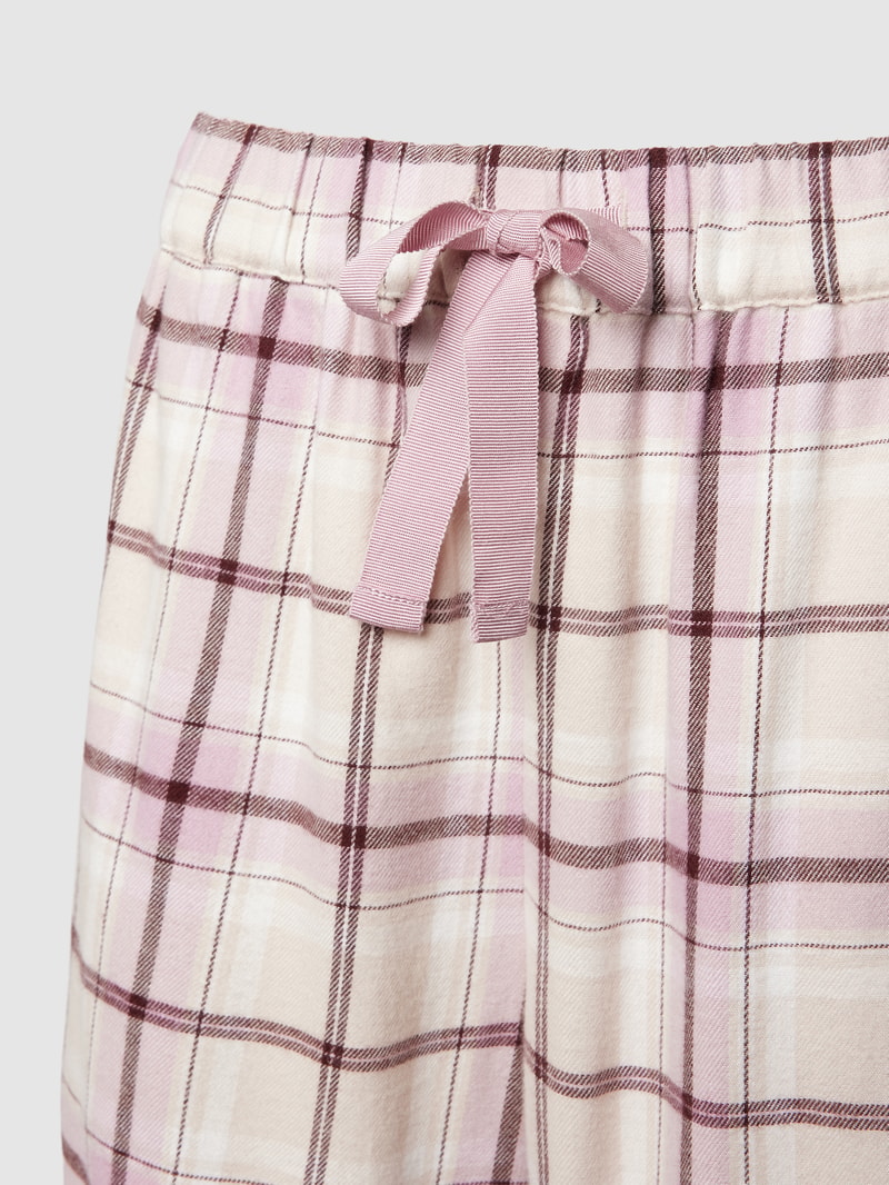 Pyjama-Hose mit Tartan-Karo Modell 'SOFT FLANNEL' in rosa