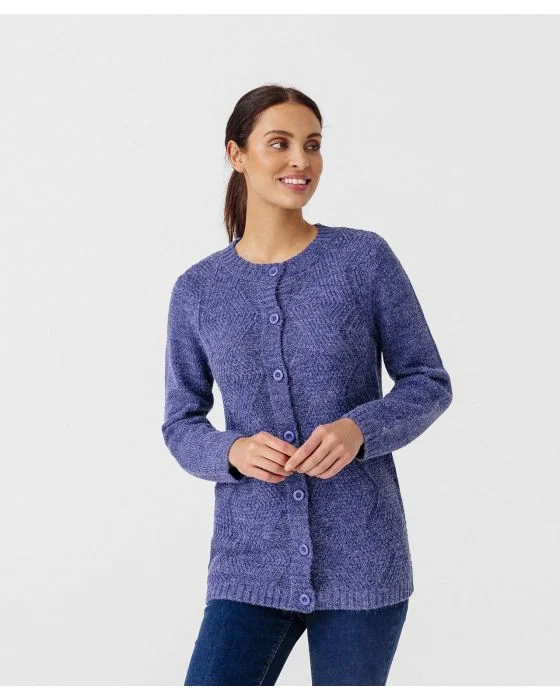 Cardigan maille chinée chaude Thermolactyl
