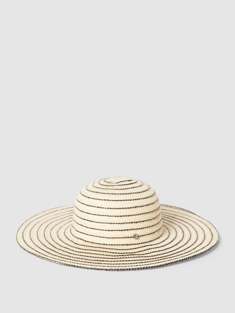 Sonnenhut mit Streifenmuster Modell 'STRIPE' in beige