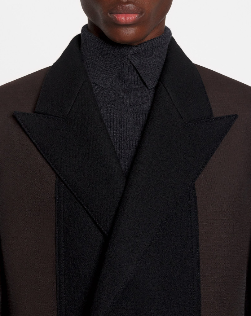 MANTEAU BI-MATIERE